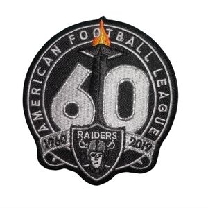 Raiders 60th Anniversary Embroidered Iron On Patch